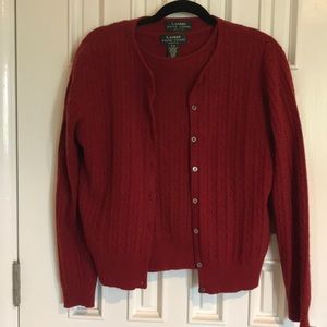 Ralph Lauren short sleeve sweater and cardigan